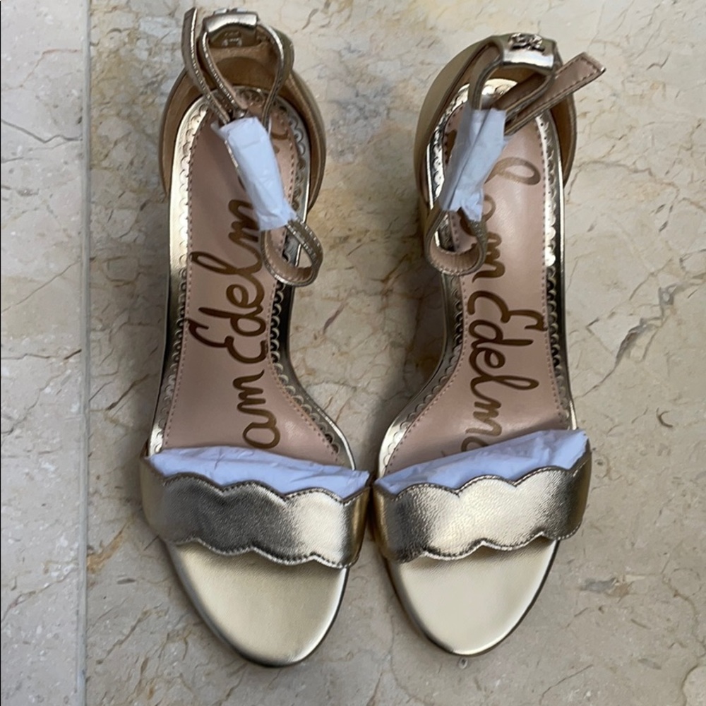 Sam Edelman Gold Odila Heeled Sandal